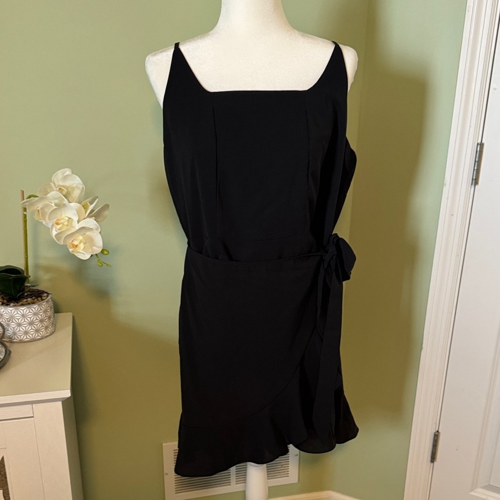 Black wrap dress
